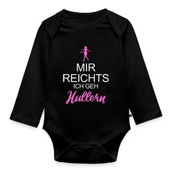 Ich Geh Hullern Frauen Hulahoop Geschenk - Baby Bio-Langarm-Body - Schwarz - Vorne