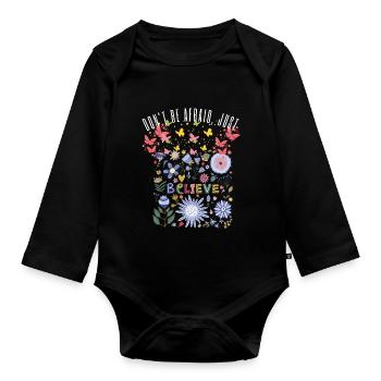 Jesus Christus,Jesus Christus,Jesus Christus,Jesus - Baby Bio-Langarm-Body - Schwarz - Vorne