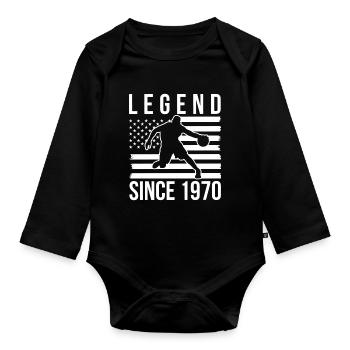 Basketball Basketball Basketball Team - Organic Longsleeve Baby Bodysuit - black - Front