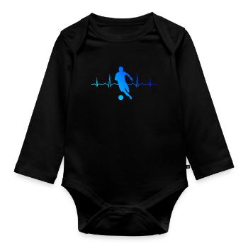 Football Football Football Jeu Football Football - Body Bébé bio manches longues - noir - Devant
