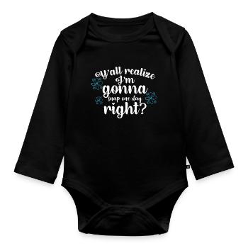 Mama Muttertag Geschenkidee Schwanger - Baby Bio-Langarm-Body - Schwarz - Vorne