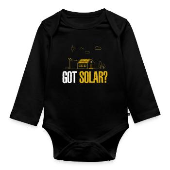 Solar Energy Got Solar Panels Funny Solar Power - Organic Longsleeve Baby Bodysuit - black - Front