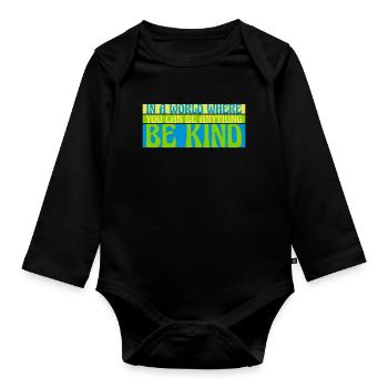 Vous pouvez être gentil - Body Bébé bio manches longues - noir - Devant