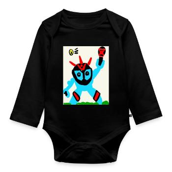 Elias 25 - Baby Bio-Langarm-Body - Schwarz - Vorne