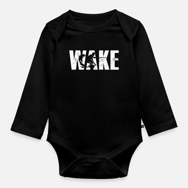 Wakeboard Wakeboarden - Baby Bio-Langarm-Body - Schwarz