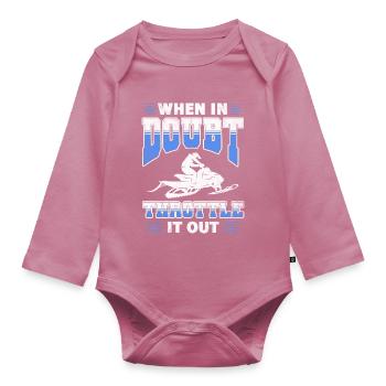 En cas de doute, étranglez-le - Body Bébé bio manches longues - mauve - Devant