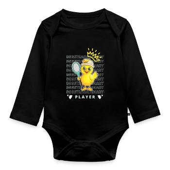 Joueur Eggstraordinary - Body Bébé bio manches longues - noir - Devant