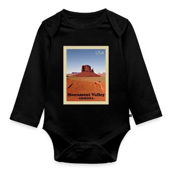 Valley of the Monuments National Park - Organic Longsleeve Baby Bodysuit - black - Front