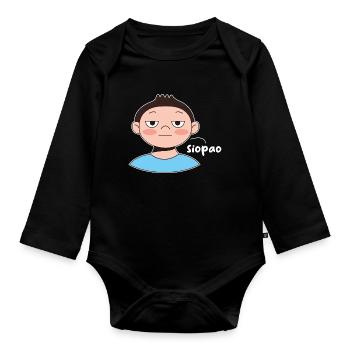 Fil-Am Siopao Design pour les fiers Pinoys - Body Bébé bio manches longues - noir - Devant