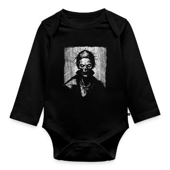 Zombie Southern Country Helloween Halloween - Baby Bio-Langarm-Body - Schwarz - Vorne