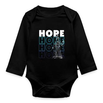 Espoir - Body Bébé bio manches longues - noir - Devant