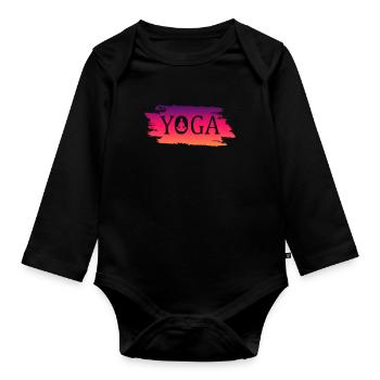 Yoga - Baby Bio-Langarm-Body - Schwarz - Vorne