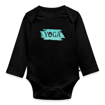 Yoga - Baby Bio-Langarm-Body - Schwarz - Vorne