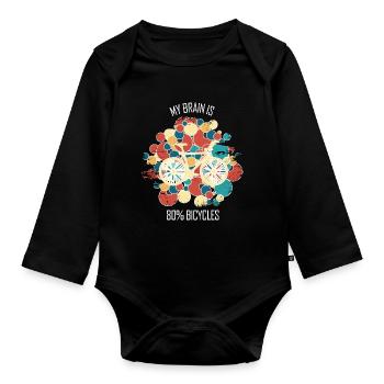 Réparation de vélos Mécanicien de vélos Mécanicien de vélos - Body Bébé bio manches longues - noir - Devant