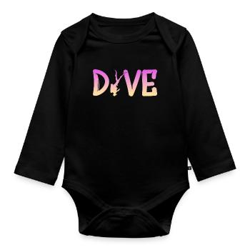 tauchen - Baby Bio-Langarm-Body - Schwarz - Vorne