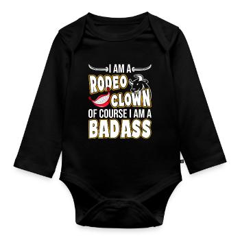 Rodeo Clown | Rodeo Cowboy Western Beruf Geschenke - Baby Bio-Langarm-Body - Schwarz - Vorne