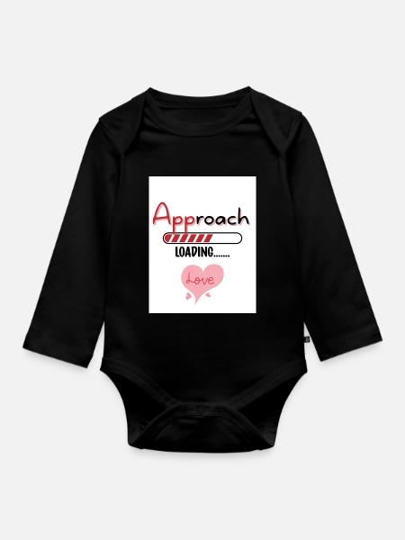 APProach Liebe. APP-Plötze. - Baby Bio-Langarm-Body - Schwarz