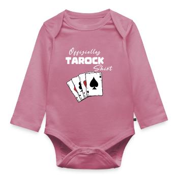 Tarock Offizielles Shirt - Baby Bio-Langarm-Body - Mauve - Vorne