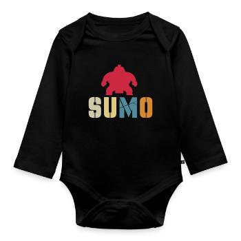 Sumo - Baby Bio-Langarm-Body - Schwarz - Vorne