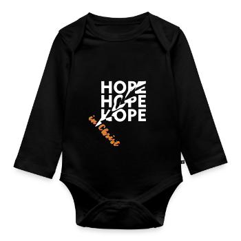 Hope in christ - Baby Bio-Langarm-Body - Schwarz - Vorne