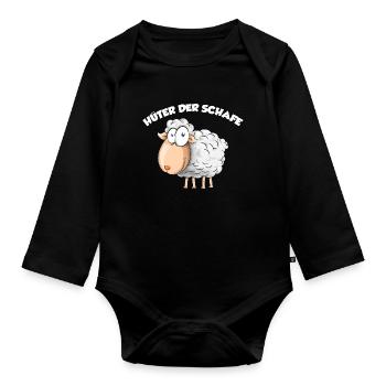 Gardien des moutons - Body Bébé bio manches longues - noir - Devant