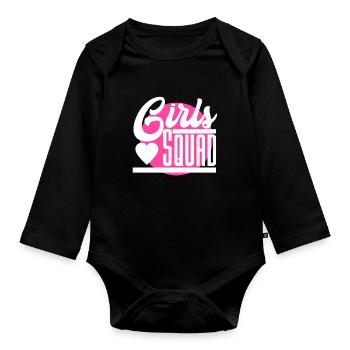Girls Squad - Organic Longsleeve Baby Bodysuit - black - Front