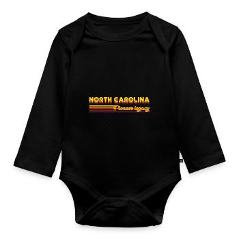 design cool des États de Caroline du Nord aux États-Unis - Body Bébé bio manches longues - noir - Devant