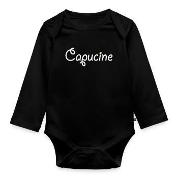Capucine - Body Bébé bio manches longues - noir - Devant