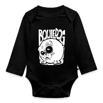 BouleDog - Body Bébé bio manches longues - noir - Devant