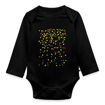 Konfetti - Baby Bio-Langarm-Body - Schwarz - Vorne
