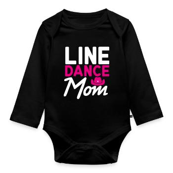 Line Dance Line Dance Maman Maman cadeau - Body Bébé bio manches longues - noir - Devant