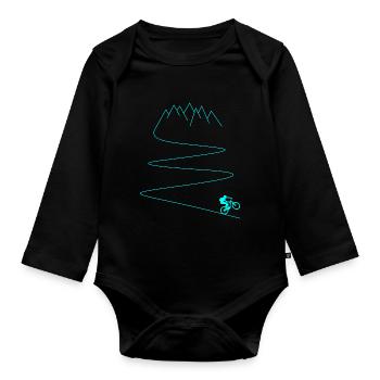 Vélo Cycliste Vélo De Montagne Vélo De Montagne VTT - Body Bébé bio manches longues - noir - Devant