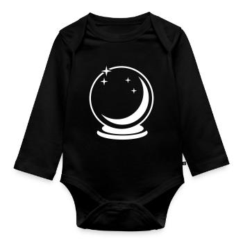 glass sphere - Organic Longsleeve Baby Bodysuit - black - Front