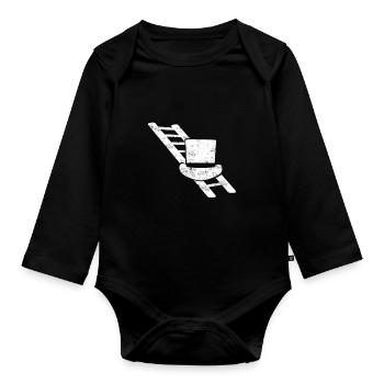 Chimney sweep gift - Organic Longsleeve Baby Bodysuit - black - Front