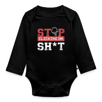 Cybersicherheit Hacker Programmierung Geschenkidee - Baby Bio-Langarm-Body - Schwarz - Vorne