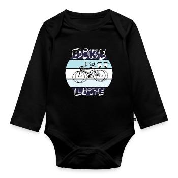 Cyclistes Cyclistes Cyclistes - Body Bébé bio manches longues - noir - Devant