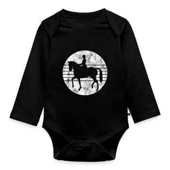 Dressage Équitation Cavaliers de dressage Équitation Équitation - Body Bébé bio manches longues - noir - Devant