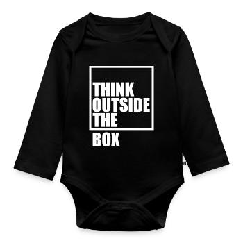 Lustiger Spruch Witzig Humor Geschenkidee - Baby Bio-Langarm-Body - Schwarz - Vorne