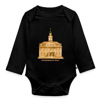 Schwäbisch Hall Town Hall Baden-Württemberg - Organic Longsleeve Baby Bodysuit - black - Front