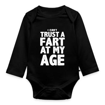 Je ne peux pas faire confiance à un pet à mon âge - Body Bébé bio manches longues - noir - Devant