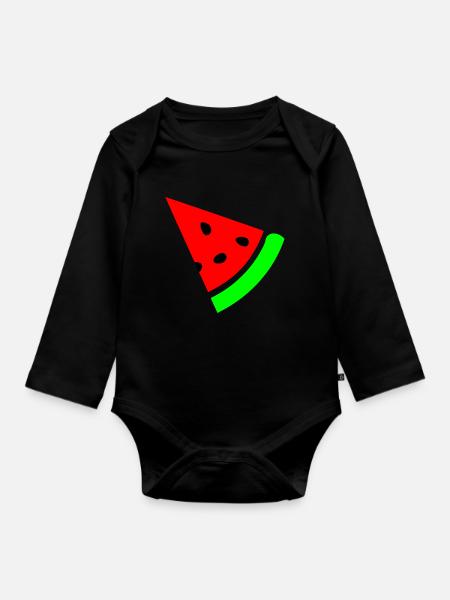 Pastèque - Body Bébé bio manches longues - noir