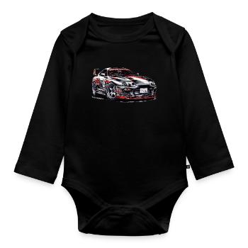 Drift King Eleganz - Baby Bio-Langarm-Body - Schwarz - Vorne