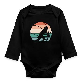 Basketball Basketball Women Basketball - Organic Longsleeve Baby Bodysuit - black - Front