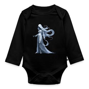Gruseliges Halloween-partykostüm Banshee - Organic Longsleeve Baby Bodysuit - black - Front
