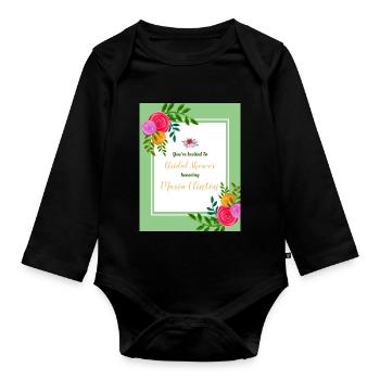 INVITATION IN HONOR OF WEDDING - Organic Longsleeve Baby Bodysuit - black - Front