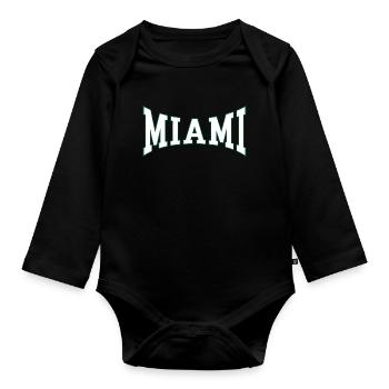 Miami - Baby Bio-Langarm-Body - Schwarz - Vorne