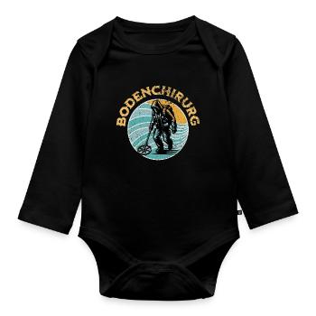 Détecteur de métaux de sonde - Body Bébé bio manches longues - noir - Devant