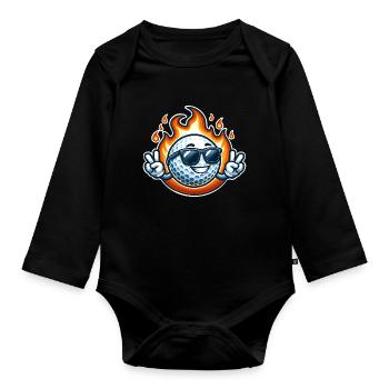 Gulf - Organic Longsleeve Baby Bodysuit - black - Front