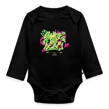 Streetwear Urban Graffiti - Organic Longsleeve Baby Bodysuit - black - Front
