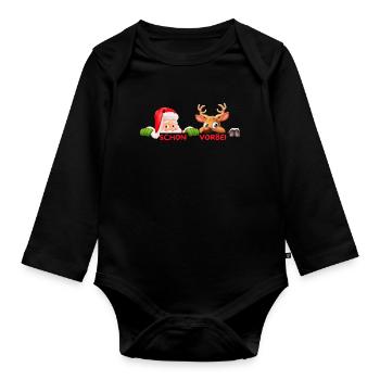 Schon Vorbei Weihnachtduo - Baby Bio-Langarm-Body - Schwarz - Vorne
